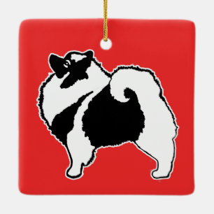 Ornement En Céramique Keeshond Graphics - Cute Original Chig Art