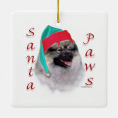 Ornement En Céramique Keeshond Père Noël Paws (Dos)