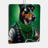 Ornement En Céramique Kelpie australienne conduite vélo St. Patrick's Da (Droite)