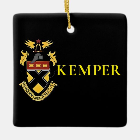 Ornement En Céramique Kemper Military School et College (Devant)