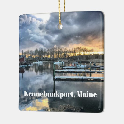 Ornement En Céramique Kennebunkport, Maine River View Orament (Gauche)