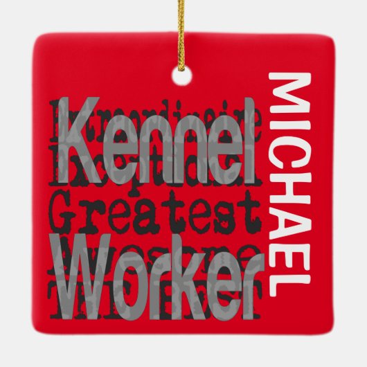 Ornement En Céramique Kennel Worker CUSTOM (Dos)