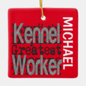Ornement En Céramique Kennel Worker CUSTOM (Devant)