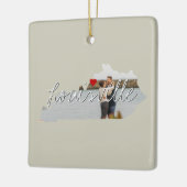 Ornement En Céramique Kentucky State Photo insert and town name (Gauche)