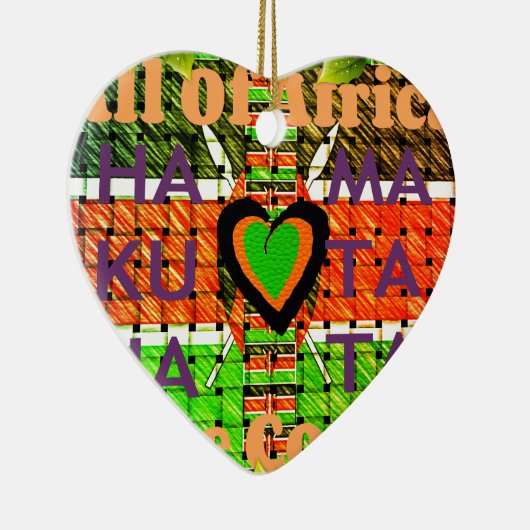 Ornement En Céramique Kenya : Toute l'Afrique dans un pays - Drapeau tis (Droite)