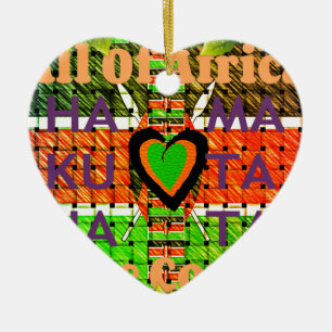 Ornement En Céramique Kenya : Toute l'Afrique dans un pays - Drapeau tis