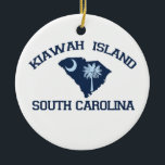Ornement En Céramique Kiawah Island.<br><div class="desc">Kiawah Island.</div>