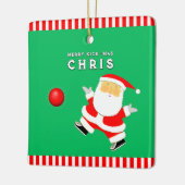 Ornement En Céramique Kickball Player cadeau de vacances (Gauche)