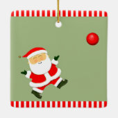 Ornement En Céramique Kickball Player cadeau de vacances (Dos)