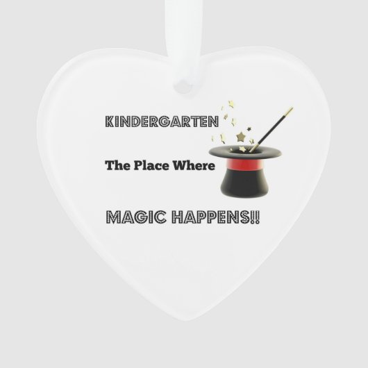 Ornement en céramique KindergartenMagic de coeur (devant)