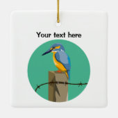 Ornement En Céramique Kingfisher Bird (Dos)