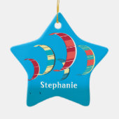 Ornement En Céramique Kitboard aux couleurs vives (Devant)