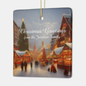 Ornement En Céramique Kitsch allemand style marché Noël salutations (Gauche)