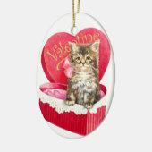 Ornement En Céramique Kitten dans Candy Box (Gauche)