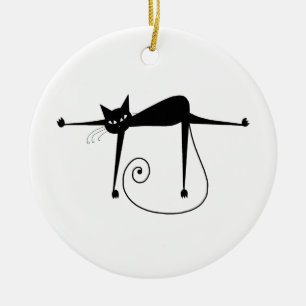 Ornement En Céramique Kitty fantaisie noir 8