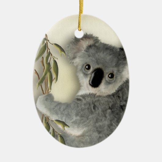 Ornement En Céramique Koala mignon personnalisé (Devant)