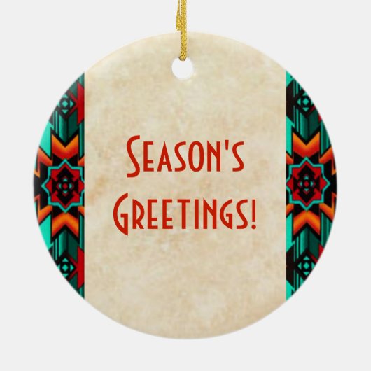 Ornement en céramique Kokopelli Sud-Ouest (Dos)