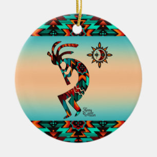Ornement en céramique Kokopelli Sud-Ouest