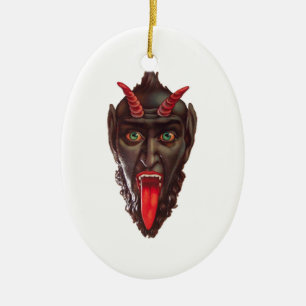 Ornement En Céramique krampus vintage