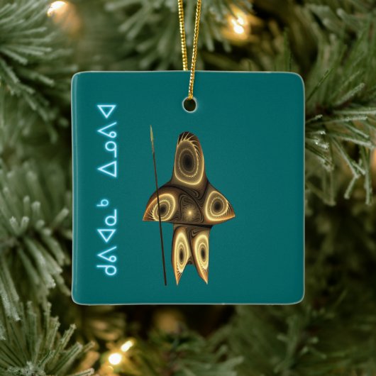 Ornement En Céramique Kuvianak Innovia - Chasseur inuit fragile (Arbre)