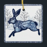 Ornement En Céramique La balade à la mode de Hares Winter<br><div class="desc">A chaque pas, le lièvre navigue dans le paysage hivernal avec un sens de fantaisie et d'émerveillement, son esprit ludique faisant écho à l'enchantement des bois enneigés. Cette image qui réchauffe le coeur vous invite à embrasser la magie de la saison et à vous lancer dans votre propre voyage de...</div>
