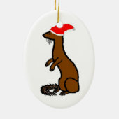 Ornement En Céramique La belette de Noël (Dos)