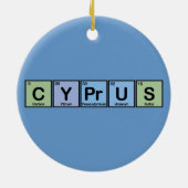 Ornement En Céramique La Chypre a fait des éléments (Dos)