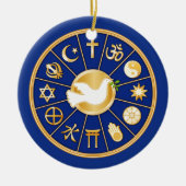 Ornement En Céramique La colombe de la paix (Devant)