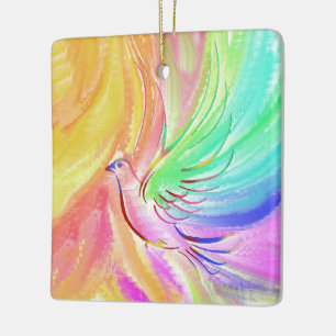 Ornement En Céramique La colombe de Noël