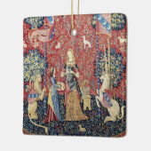 Ornement En Céramique La Dame et la licorne, Odeur (Gauche)