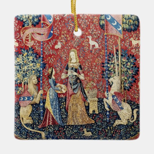 Ornement En Céramique La Dame et la licorne, Odeur (Devant)