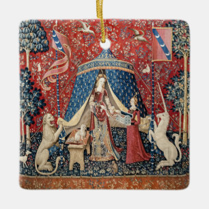 Ornement En Céramique La Dame et l'Unicorne, À mon seul désir
