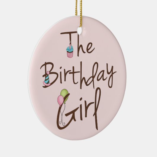 Ornement En Céramique La fille d'anniversaire (Droite)