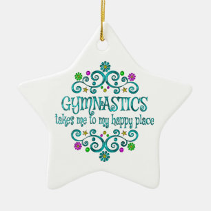 Ornement En Céramique La gymnastique à la bonne place