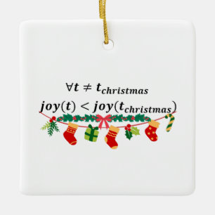 Ornement En Céramique La joie à noël est toujours plus grande, maths noë