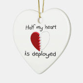 Ornement En Céramique La moitié de mon coeur est déployée (Gauche)