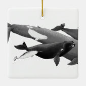 Ornement En Céramique La Nage Des Baleines Illustration Art Whale (Dos)
