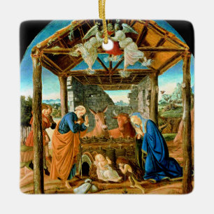 Ornement En Céramique La Nativité, célèbre peinture de Sandro Botticelli