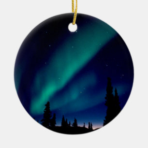 Ornement En Céramique La nature force l'aurore Borealis Alaska