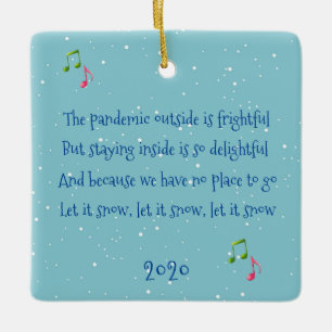 Ornement En Céramique La pandémie extérieure est effrayante 2020