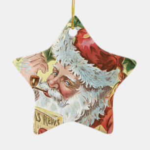 Ornement En Céramique La petite aide de Père Noël