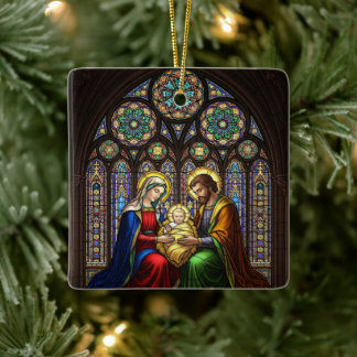 Ornement En Céramique La raison de la saison Nativité personnalisée