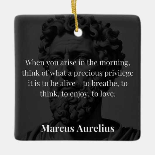 Ornement En Céramique La réflexion matinale de Marcus Aurelius (Devant)