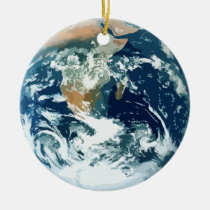Ornement En Céramique La terre de planète