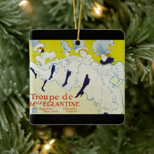 Ornement En Céramique La Troupe de Mlle Eglantine par Toulouse Lautrec