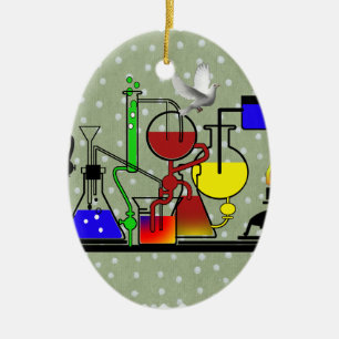 ORNEMENT EN CÉRAMIQUE LAB WARE - LABORATOIRE GLASSWARE MAD SCIENTIFIQUE