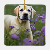 Ornement En Céramique Laboratoire jaune (Dos)