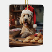 Ornement En Céramique Labradoodle Noël Cookies Festive (Droite)