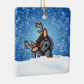 Ornement en céramique Labradoodle Reindeer (Droite)