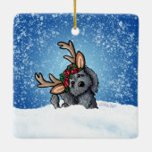 Ornement en céramique Labradoodle Reindeer (Dos)